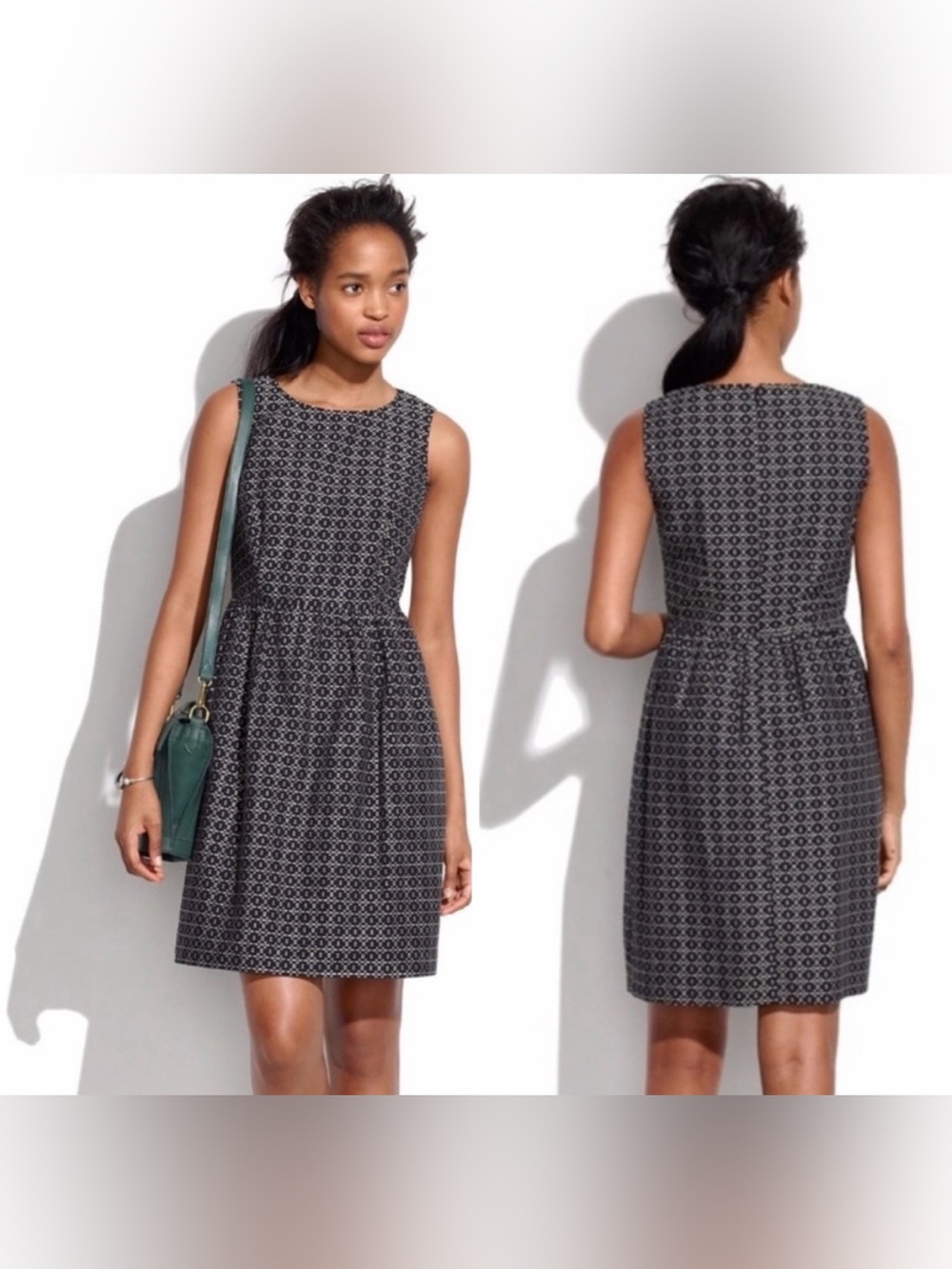 Madewell Linebreak Tank Fit-and-Flare Dress Size 6 Preppy Work Pockets